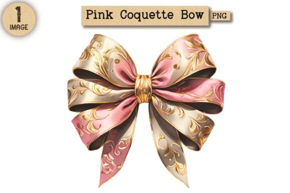 Vintage Pink Coquette Bow PNG 17: A Versatile Design for Creative Projects