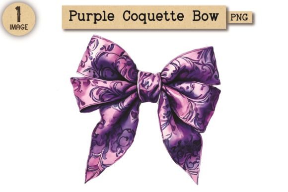 Vintage Purple Coquette Bow PNG: A Versatile and Elegant Design for Creative Projects