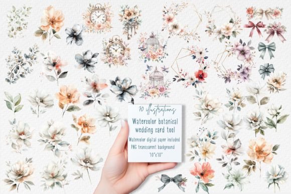 Watercolor Botanical Wedding Card Tool