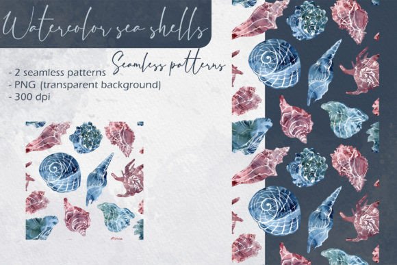 Watercolor Sea Shells Seamless Patterns: A Unique Blend of Art and Function